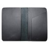 Leather Top Stub Checkbook Cover, Black