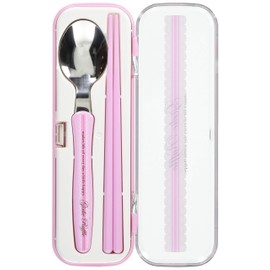 Komori Resin Twin, Girly Ruffle, Chopsticks, 7.1 inches (18 cm), Spoon 7.9 inches (17.6 cm)