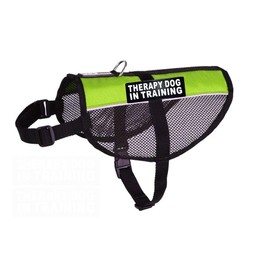 Therapy Dog mesh Vest Harness Cool Comfort Nylon Purchase Comes with 2 Reflective Therapy Dog in Training Removable Patches. Please Measure Your Dog Before Ordering
