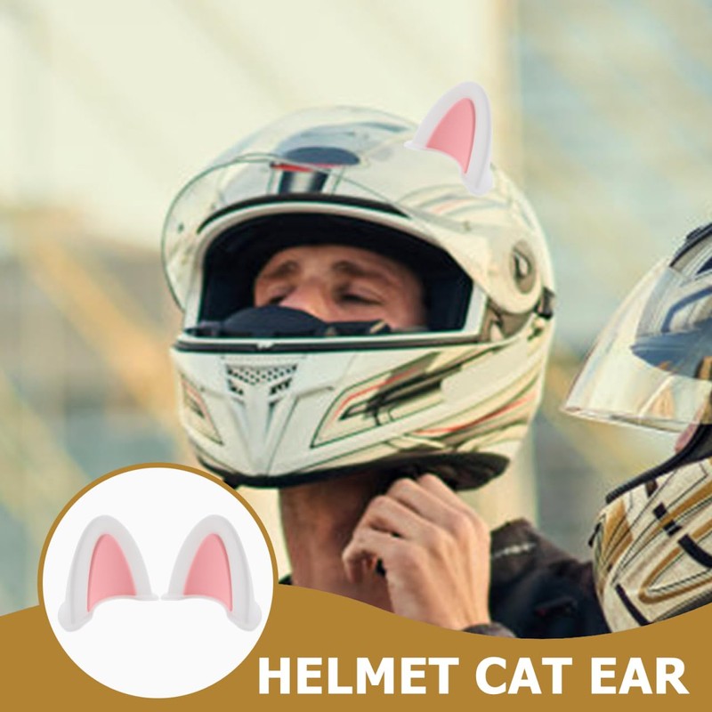 HOMSFOU Motorcycle Helmet Cat Ear Accessories 3 Pairs Self-Adhesive Kitten