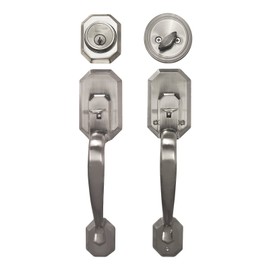 Constructor CON-CER-SN Cerberus Entry Handle Set Door Lock Lever, Satin Nickel