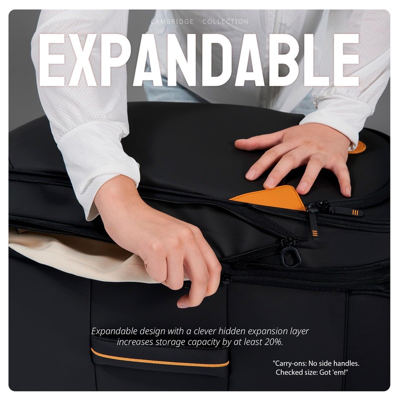 Verage Cambridge Lightweight Carry On Luggage,Softside Expandable Suitcase with Spinner