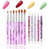 FULINJOY 12Pcs Nail Dotting Tools Set, 5 Pcs Double-end Nail