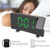 Radio Projection Alarm Clock LED Display Electronic Clock Curved Screen