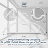 15" Compact Slim & Slimlink Interlocking Clothes Hangers, Space-Saving Lightweight