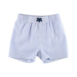 RUGGEDBUTTS Boys UPF50+ Sun Protection Seersucker Swim Trunks - Periwinkle Blue Seersucker, 2T