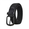 FSSTUD 100 cm Black Braided Stretch Belt, Adjustable, Elastic, Casual,