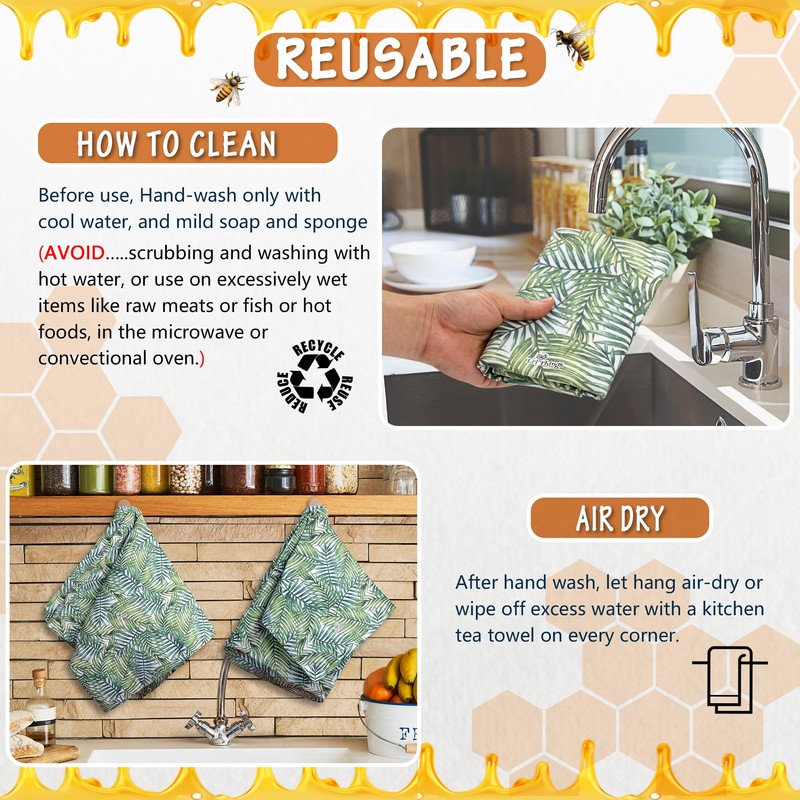 Li'l Things Eco-friendly Reusable Beeswax Bread bags 2.0 | Set