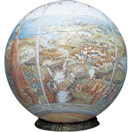 3D球体パズル わちふぃーるど 960ピース わちふぃーるどの世界 (直径約30.5cm)