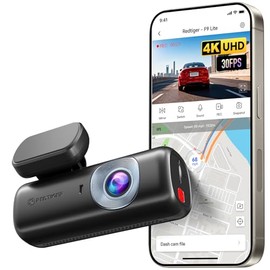 REDTIGER F9 Lite-N 4K Dash CAM Frontal, ADAS, cámara de salpicadero con Control de aplicación WiFi integrada para Coches, cámara de salpicadero 2160P UHD Mini Coche con GPS, visión Nocturna, Sensor G