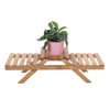 Wooden Standing Foldable 2-layered Potted Plant Flower Shelf Storage Rack