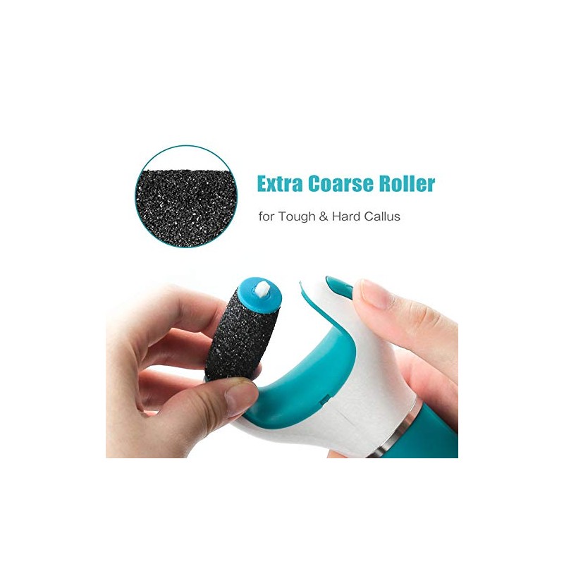 CANVALITE 9Pcs Pedi Replacement Rollers Heads Refills, 5 Extra Coarse