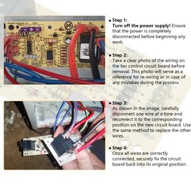 Upgraded Furnace Fan Blower Control Circuit Board Replacement for Goodman PCBFM103S, OEM Replacement with Time Delay Circuit Board