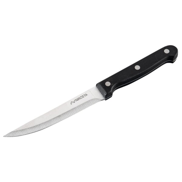 Nirosta Steakmesser MEGA, formschönes Pizzamesser, Fleischmesser mit Funktionsteil aus Edelstahl,