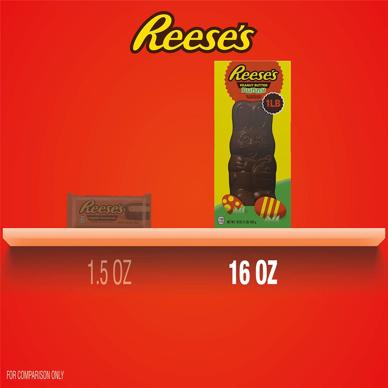 REESE'S BUNNY Milk Chocolate Peanut Butter, Easter Candy Gift Box,