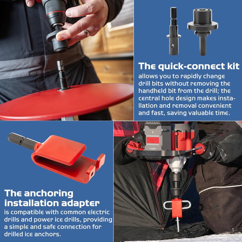 YXYYXY 42494 Quick Connect Kit for Eskimo Ice Fishing Auger