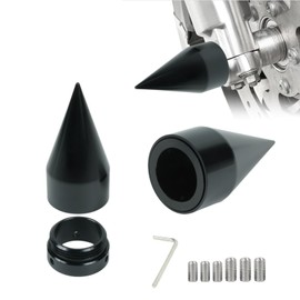 NANSENJPMP Stealthy Front Axle Nut Covers, Black Axle Nut Caps Fit for Harley Touring Softail Sportster Trike Dyna Heritage Street Glide Road King Road Glide 2002-2025