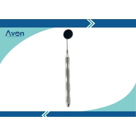 Set of 2 - Hollow Handle Dental Mouth Mirror #5 - Lightweight Mouth Examination Mirror with Handle | Silver | German Stainless CE