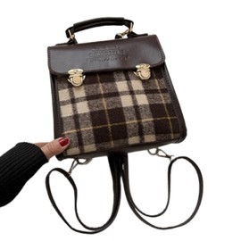 Mini fashion backpack, women's waterproof backpack, and versatile, large capacity, is a different school bag, curry