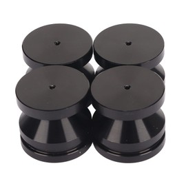 4Pcs Speaker Isolation Feet, Aluminum Alloy Speaker Spike Pad for Audio, Speakers, Subwoofers, Home Theater, Turntable DAC Feet Pad (Black)