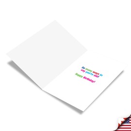 NobleWorks Word Cloud - Birthday Greeting Card with Envelope (4.63 x 6.75 Inch) - Many Words About Aging C3246BDG