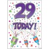 Piccadilly Greetings Modern Milestone Age Birthday Card Age 29-7 x