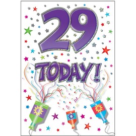 Piccadilly Greetings Modern Milestone Age Birthday Card Age 29-7 x 5 inches