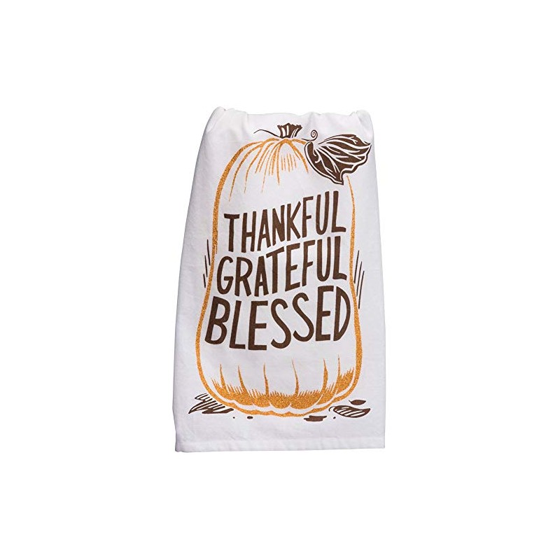 Primitives by Kathy Thankful Grateful Blessed Home Décor Kitchen Towel