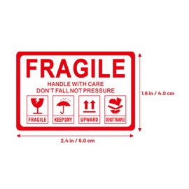 Operitacx 1 Rolle Selbstklebende Versandaufkleber Fragile Warnetiketten für Sicheren Versand Praktische Etiketten für Verpackung und