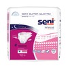 Seni Super Quatro Unisex Adult Incontinence Briefs with Tabs, Size