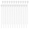 Beebeecraft 100Pcs 50mm/2in Loop Head Pins Flat Head Open Eye