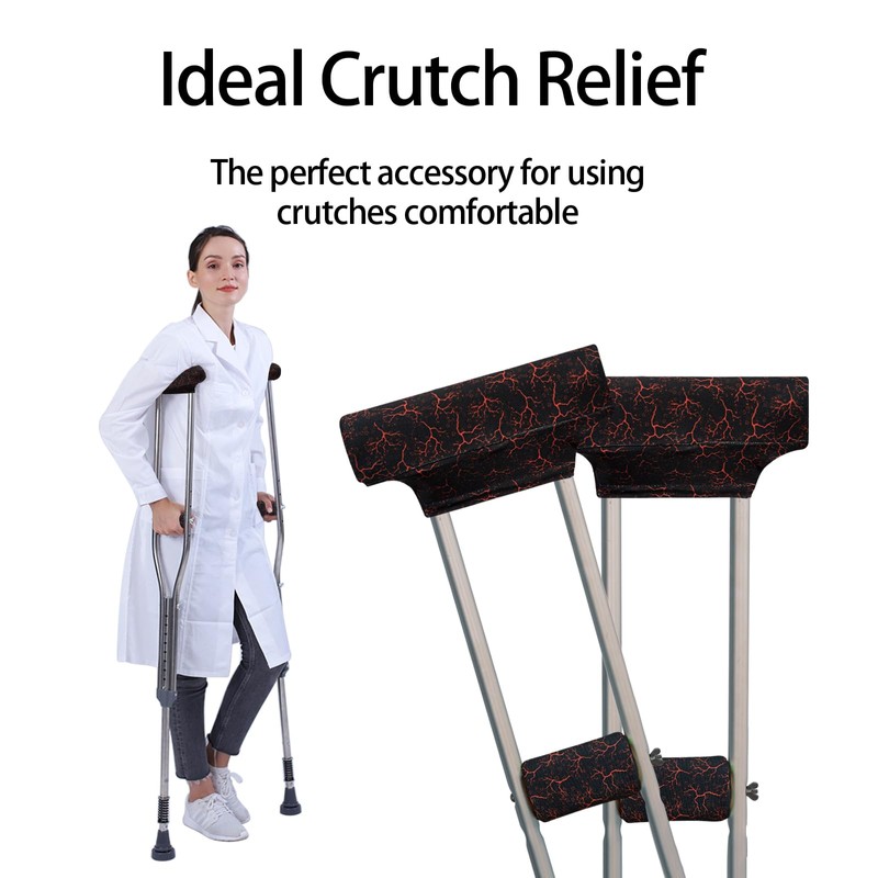 Underarm Crutch's Pad and Hand Grip Covers Universal Forearm Handle