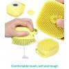 TIKA Silicone Bath Brush w Soap Dispenser-Body Scrubber, Handheld Hygiene