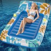 CACSPS Inflatable Tanning Pool Lounger Float - 4 in 1
