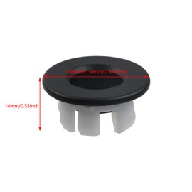 Faotup 6Pcs Bathroom Overflow Drain Cover Sink Overflow Ring for Bathroom Round Basin Sink Cover, Black