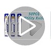 30Pcs 18mm Utility Knife Replacement Snap off Blades 60 Degree，Blades