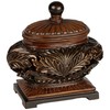Weldona 9" High Vine and Leaf Wood Finish Jar with