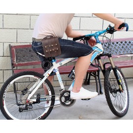 DK86 Medieval Leather Belt Pouch Renaissance Costume Accessories LARP Waist Bag Fanny Pack, Large Coffee (New)