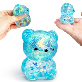 ZTATU Bear Squishy Toys Stress Balls for Adults (1PCS) Squeeze Stress Ball Squishy Fidget Toys, Squishy Sugar Ball Stress Relief Toy Party Favors for Kids, Sensory Toys for Autistic Children