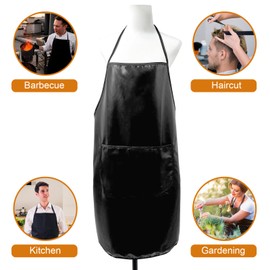 DB ZENGZI Hair Stylist Apron - Salon Barber Aprons Waterproof Protective PU Coated for Women/Men Adults with a Pocket 2 Pack
