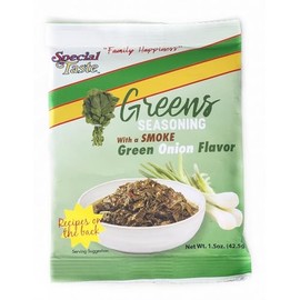 Single Packet Special Taste Seasoning Packets (1.5oz, Greens Seasoning with A Smoke Green Onion Flavor)