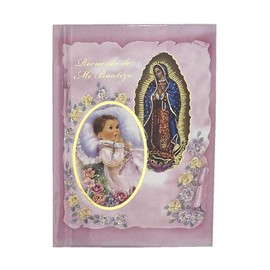 Baptism Candle Set for Boys Girls - Baptism Set Catholic with Candle - Velas para Bautizo de Niño Set Niña (Pink)