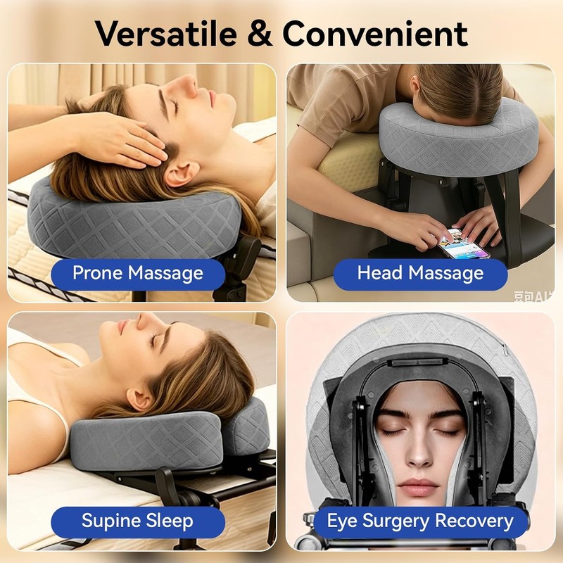 AEWOTING Massage Headrest for Bed with Armrest and Breast Support