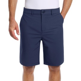 TACVASEN Work Shorts for Men Quick Dry Golf Shorts Dress Short Navy Casual Shorts 9" Stretch Shorts Water-Resistant Hiking Shorts