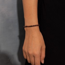 Landorilo 4 mm Stretch Bracelet Made of Real Natural Stone Beads, Healing Stone Bracelet, Yoga Bracelet for Women, Men, Lucky Bracelet, Friendship Bracelet, Replacement Beads Included, Stone