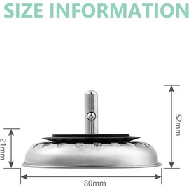 Stainless Steel Kitchen Sink Plug Strainer – Rust Free Kitchen Sink Strainer - Sink Plug Replacement for Food and Hole Hair Catcher - Hole Diameter 80mm