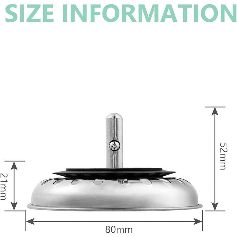 Stainless Steel Kitchen Sink Plug Strainer – Rust Free Kitchen