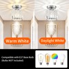 ZYDTRIP Small Crystal Ceiling Light, Silver Crystal Chandelier Modern LED