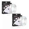J.H. Company 2 Pcs Cinta Gel Doble Cara Reutilizable Transparente
