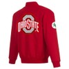 JH Design Ohio State Buckeyes Jacket Poly Twill Snap Up